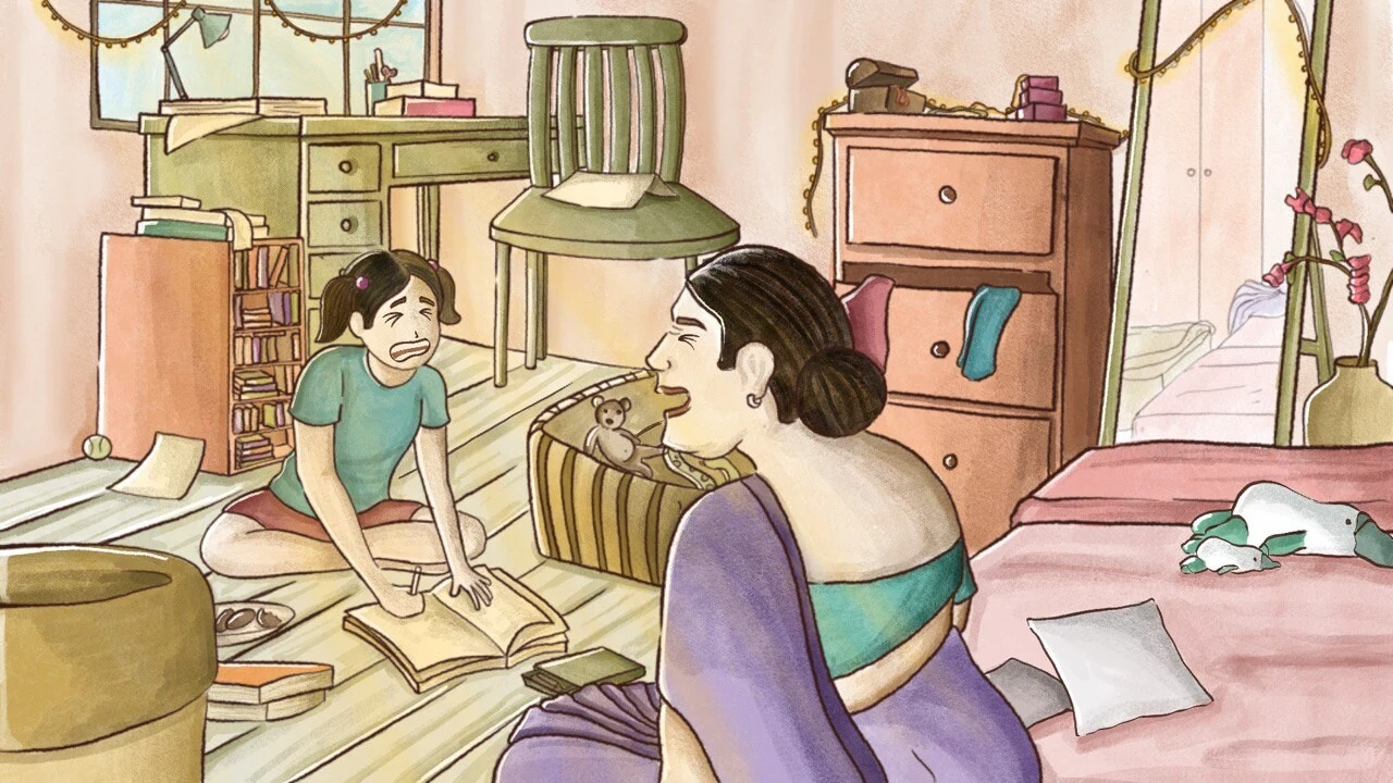 Bedroom / A world in colour — finished illustration