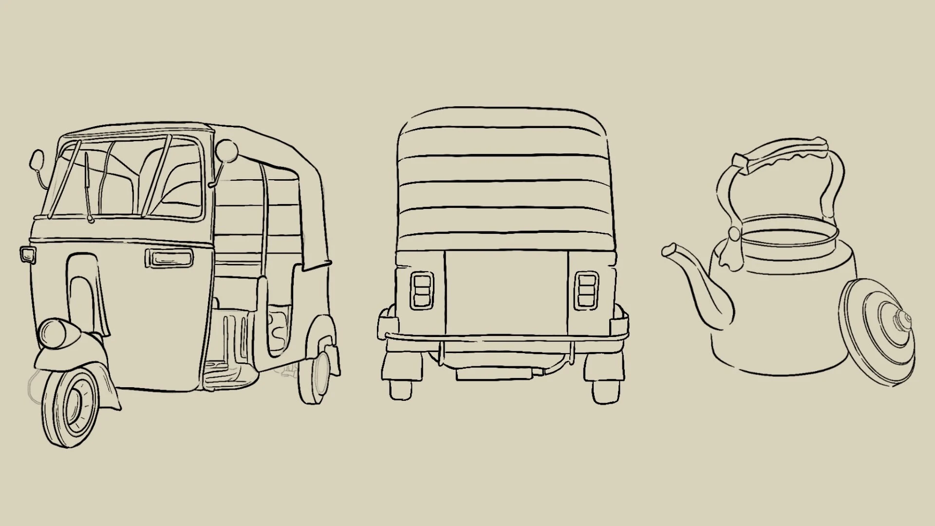 Rajasthani illustrations / Original line drawing