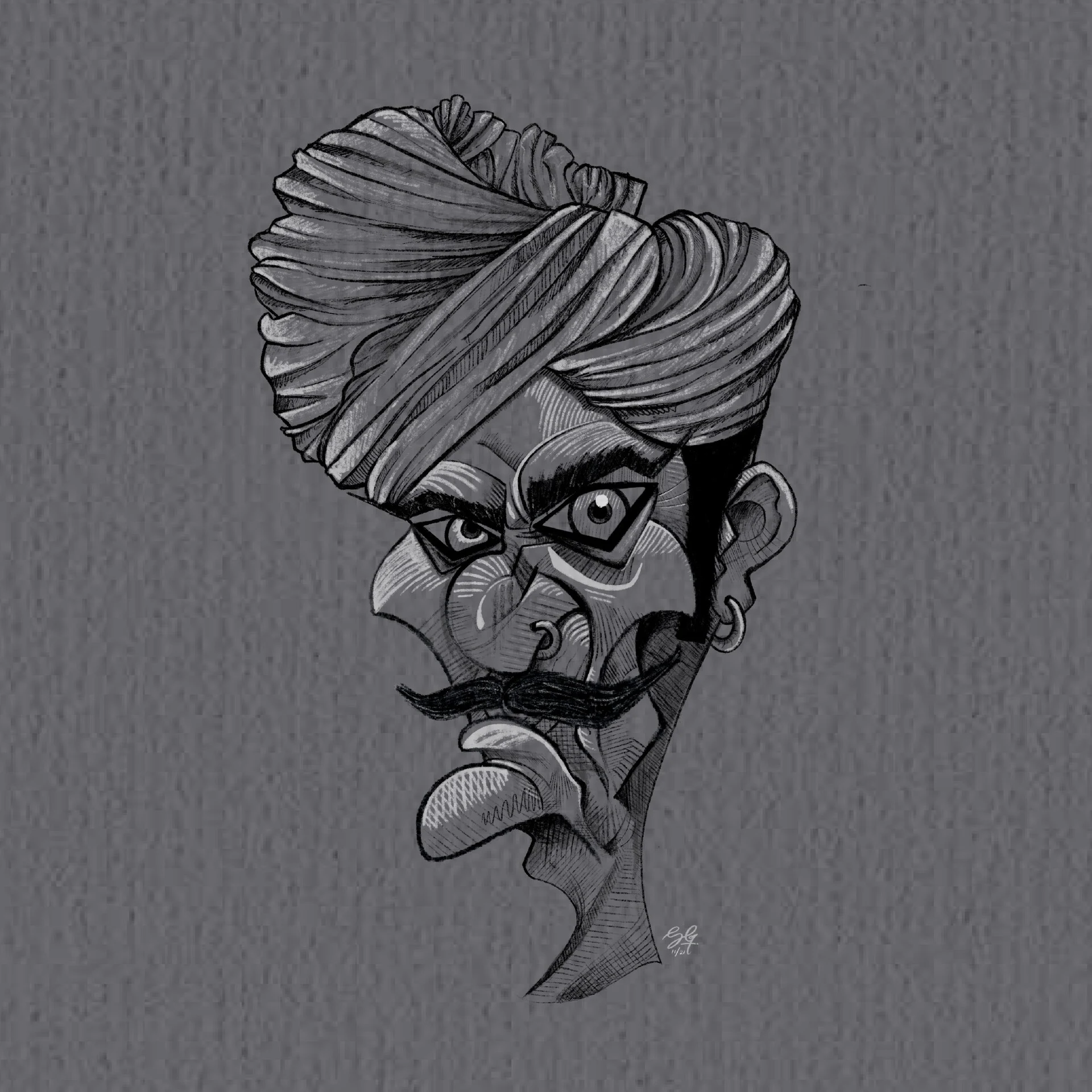 Portrait / Charcoal and character