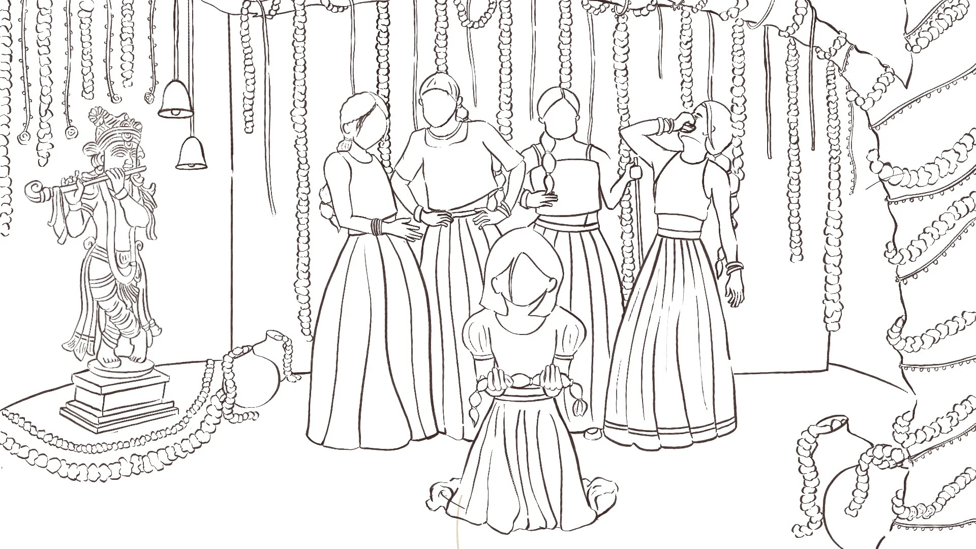 The Lost Braid / From line to atmosphere — original sketch